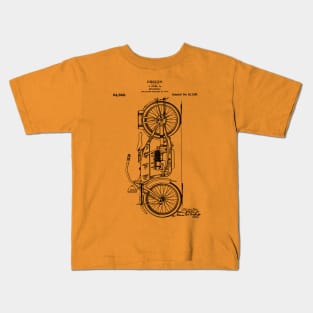 Motorcycle Patent Drawing 1919 Kids T-Shirt